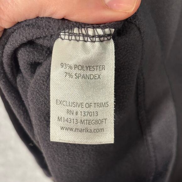 Marika Tek Top Medium Purple 1/4 Zip Base Layer Fleece Abstract Thumb Hole Artsy - Picture 9 of 11